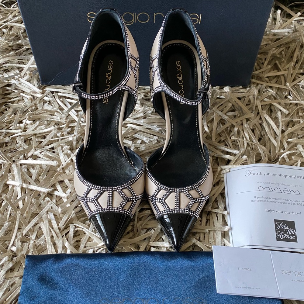 NEW Sergio Rossi Crystal Pumps